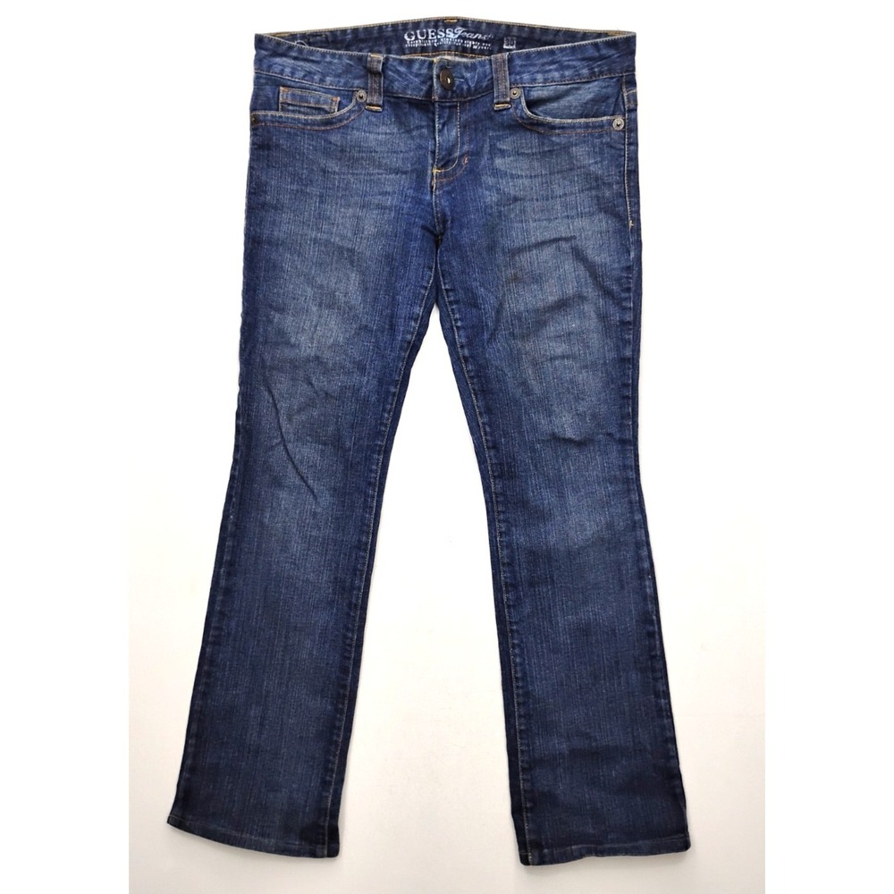 Guess Jeans Daredevil Boot Cut Low Rise Dark Wash Womens y2k‎
